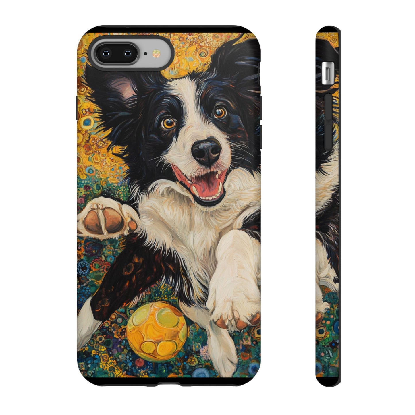 Border Collie Phone Case, Tough Cases, Pet Gifts, Customized Dog Accessories, Dog Mom Gift, Colorful Animal Artwork