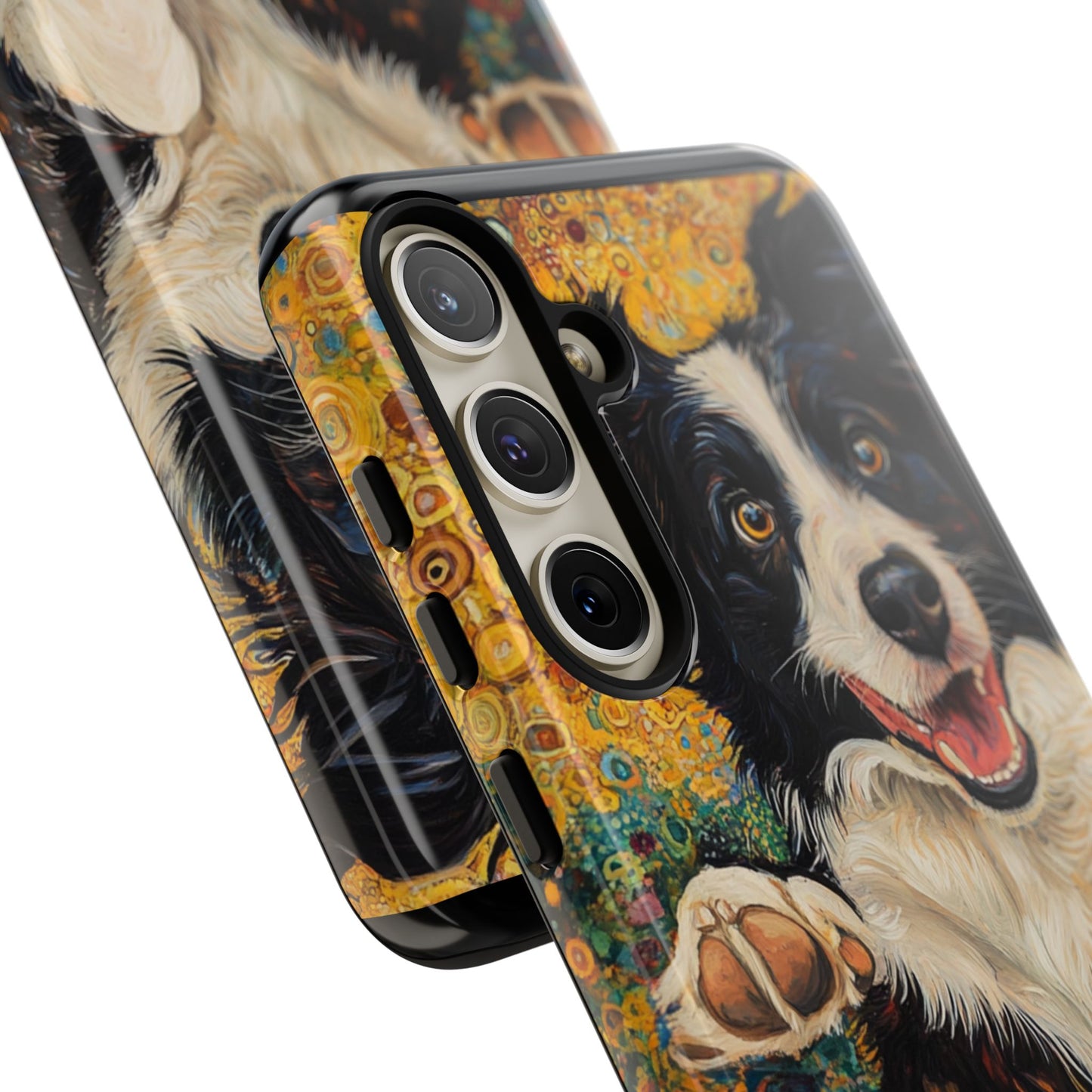 Border Collie Phone Case, Tough Cases, Pet Gifts, Customized Dog Accessories, Dog Mom Gift, Colorful Animal Artwork