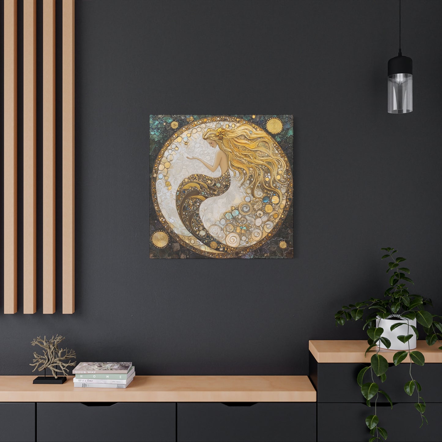 Artistic Mermaid Canvas Wall Art, Coastal Decor, Beach House Wall Art, Home Decoration, Unique Gift for Sea Lovers
