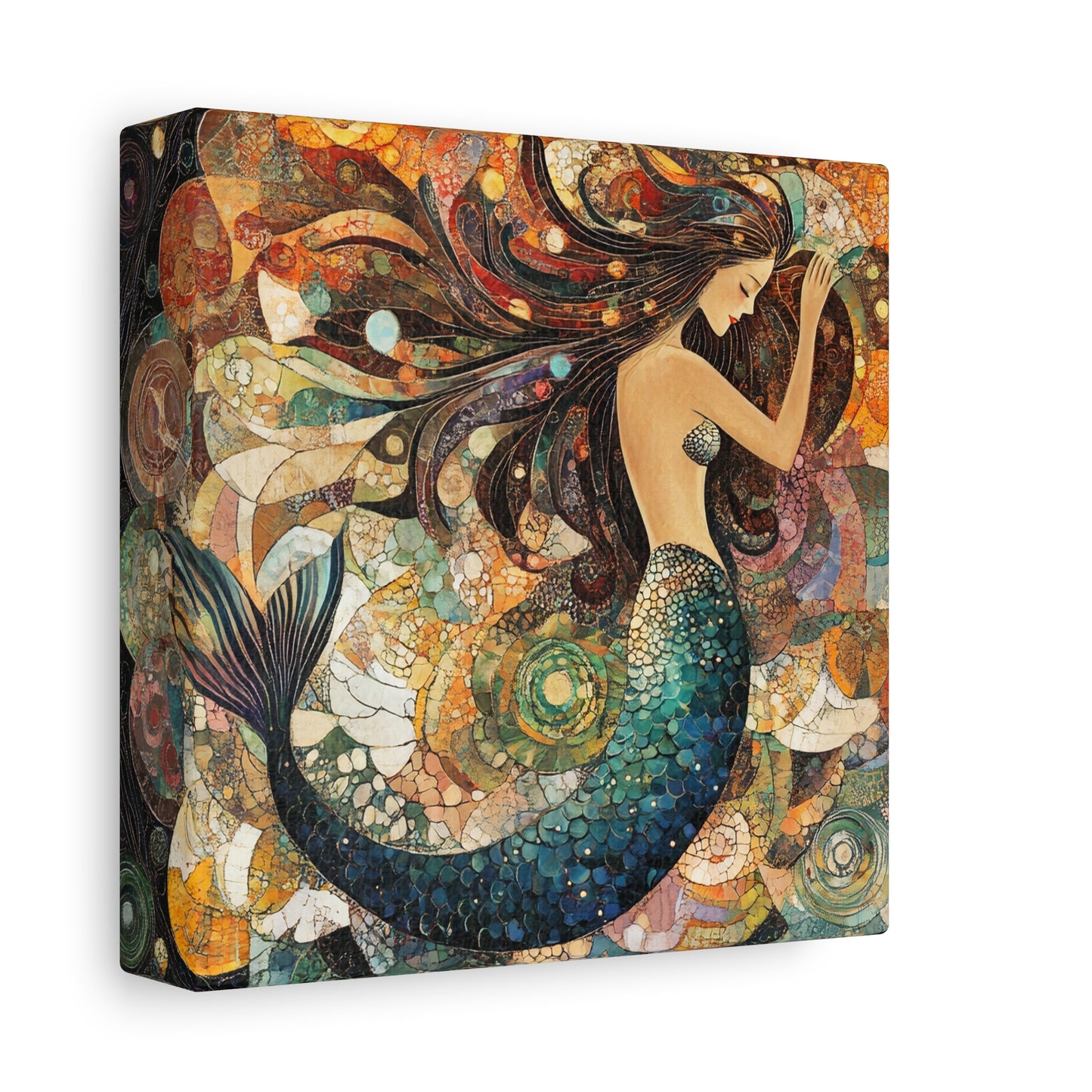 Mermaid Art Print, Canvas Wall Decor, Ocean-Themed Home Decor, Unique Gift for Mermaid Lovers, Nautical Wall Art, Coastal Decor