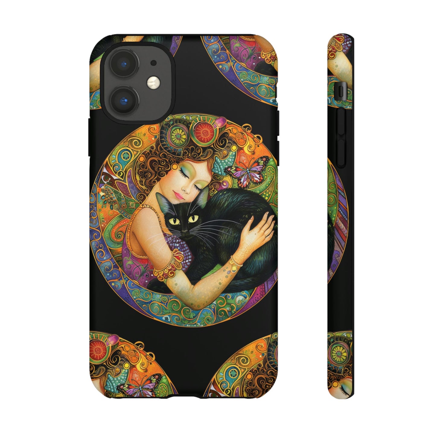 Tough Cases Phone Case, Colorful Protective Cover for Cat Lovers, Trendy Gift for Birthdays, Unique Art Phone Accessories
