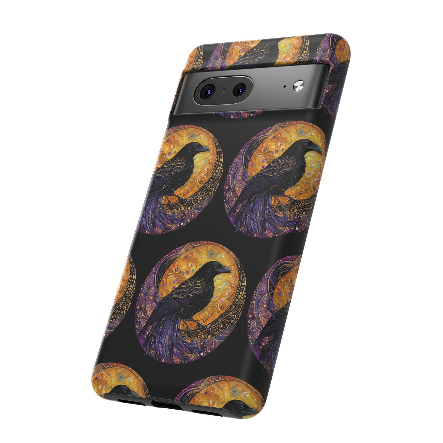 Raven Celestial Phone Case, Astrological Gift, Bird Lover Accessory, Tough Phone Cover, Gothic Aesthetic, Halloween Tech Decor