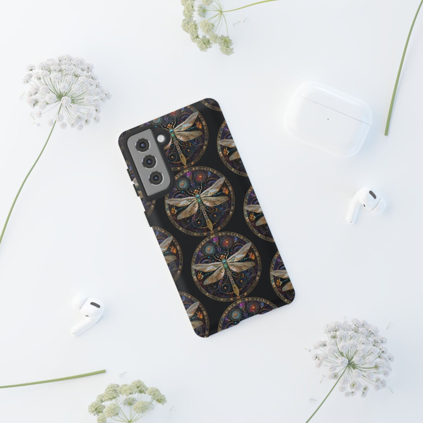 Dragonfly Phone Case, Tough Phone Cover, Artistic Cell Phone Accessory, Gift for Nature Lovers, Unique Phone Protector