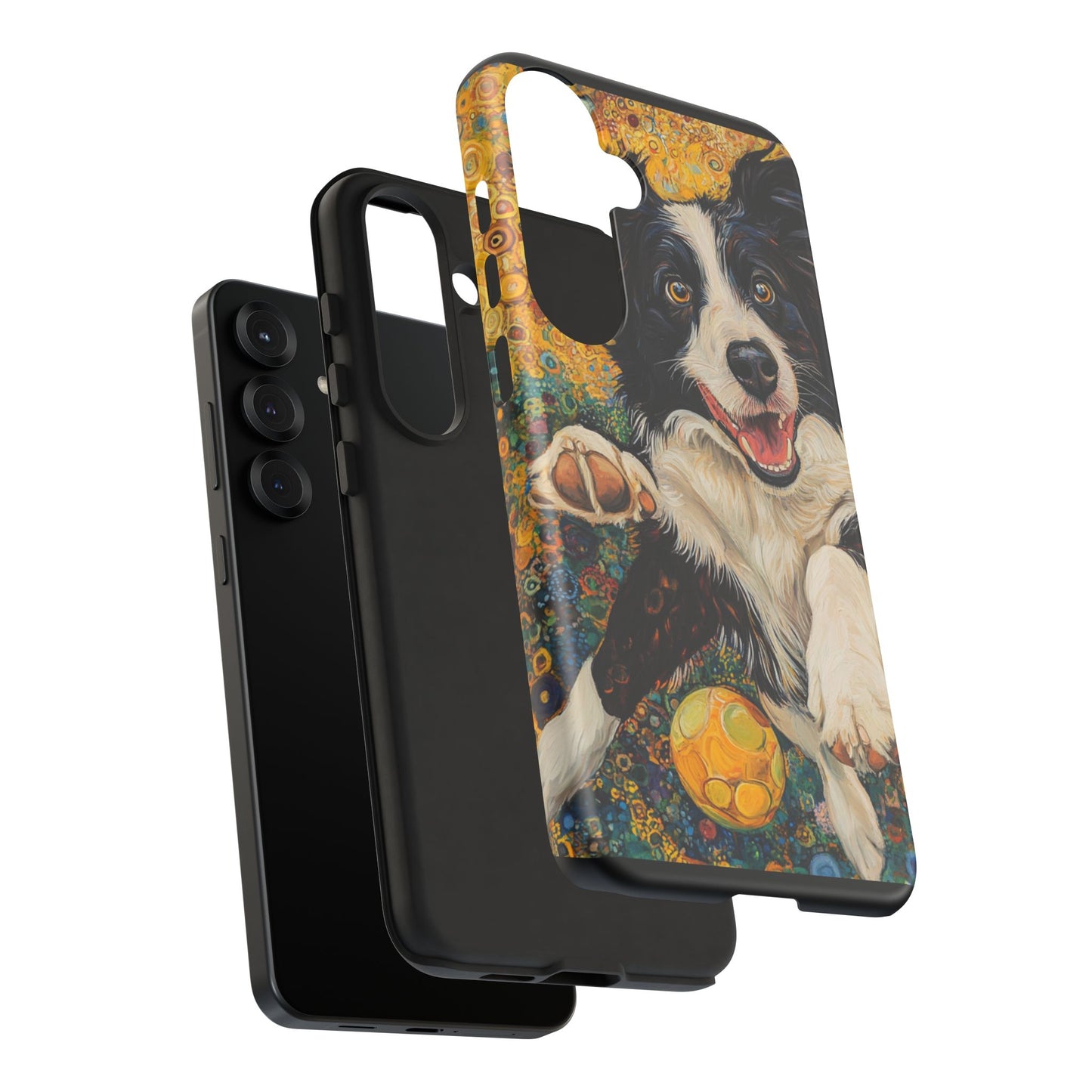 Border Collie Phone Case, Tough Cases, Pet Gifts, Customized Dog Accessories, Dog Mom Gift, Colorful Animal Artwork