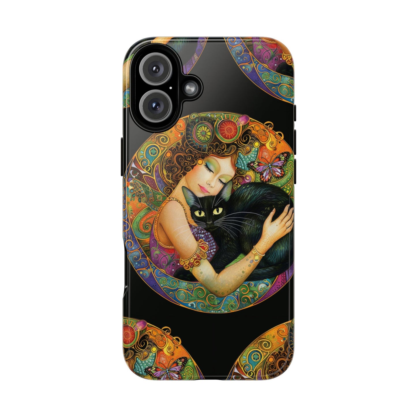 Tough Cases Phone Case, Colorful Protective Cover for Cat Lovers, Trendy Gift for Birthdays, Unique Art Phone Accessories