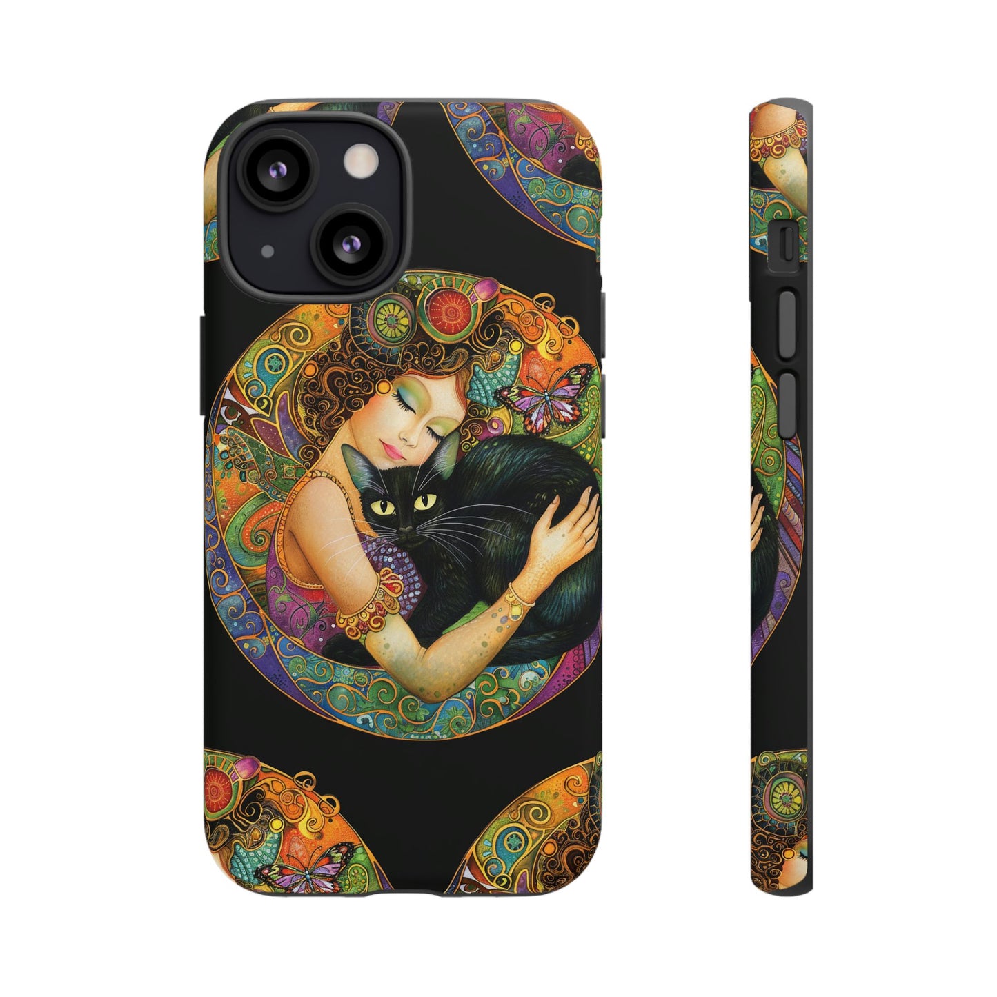 Tough Cases Phone Case, Colorful Protective Cover for Cat Lovers, Trendy Gift for Birthdays, Unique Art Phone Accessories