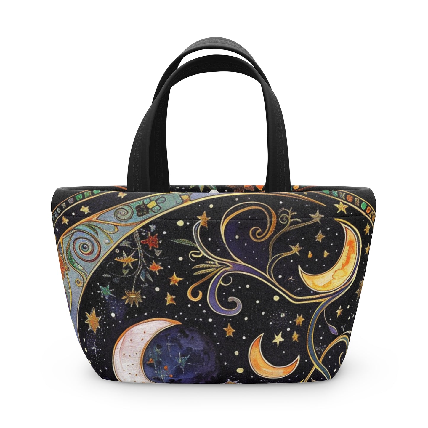 Cosmic Celestial Lunch Bag - Stylish Tote for Work, School, or Picnic, Astrology Gift, Starry Design, Reusable Lunch Tote