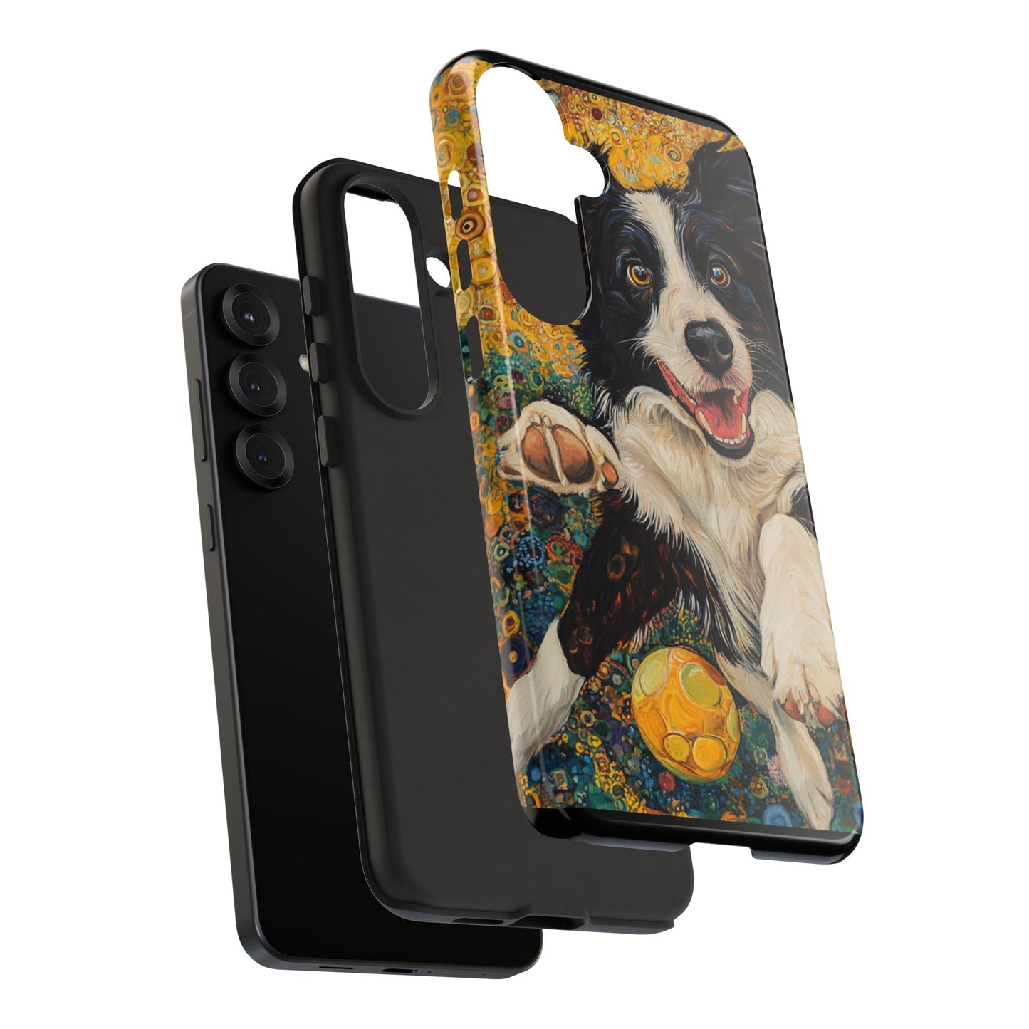Border Collie Phone Case, Tough Cases, Pet Gifts, Customized Dog Accessories, Dog Mom Gift, Colorful Animal Artwork