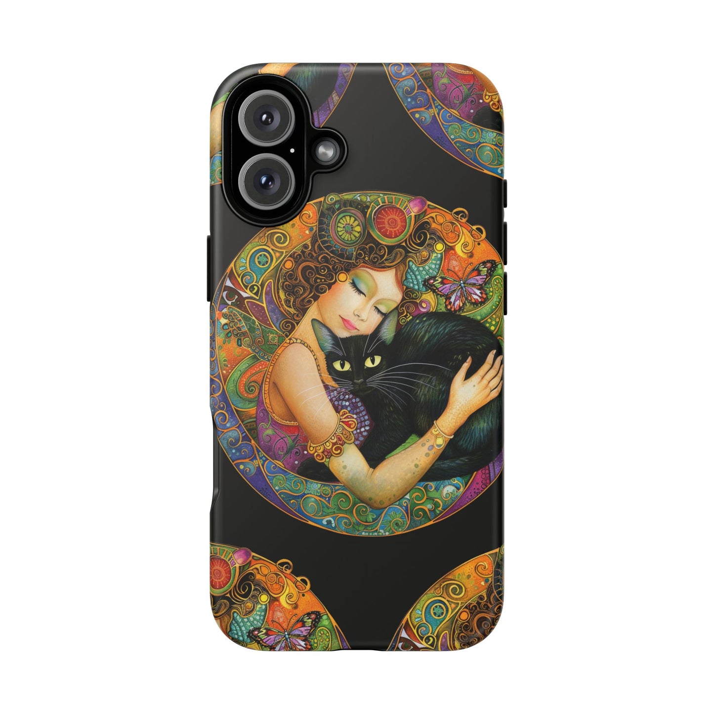 Tough Cases Phone Case, Colorful Protective Cover for Cat Lovers, Trendy Gift for Birthdays, Unique Art Phone Accessories