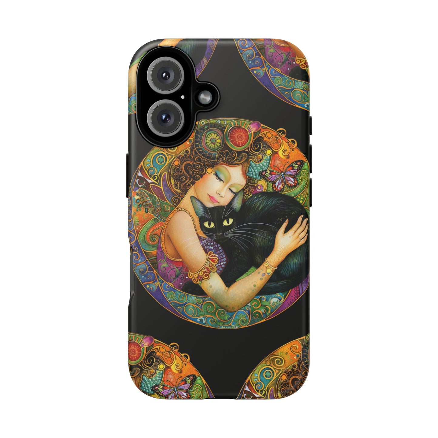 Tough Cases Phone Case, Colorful Protective Cover for Cat Lovers, Trendy Gift for Birthdays, Unique Art Phone Accessories