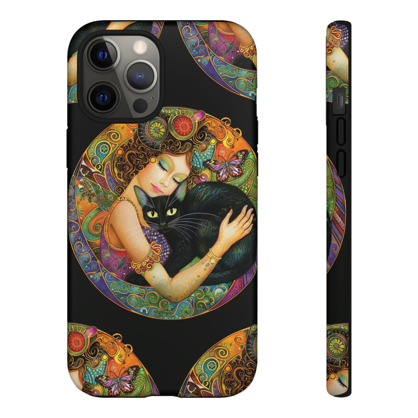 Tough Cases Phone Case, Colorful Protective Cover for Cat Lovers, Trendy Gift for Birthdays, Unique Art Phone Accessories
