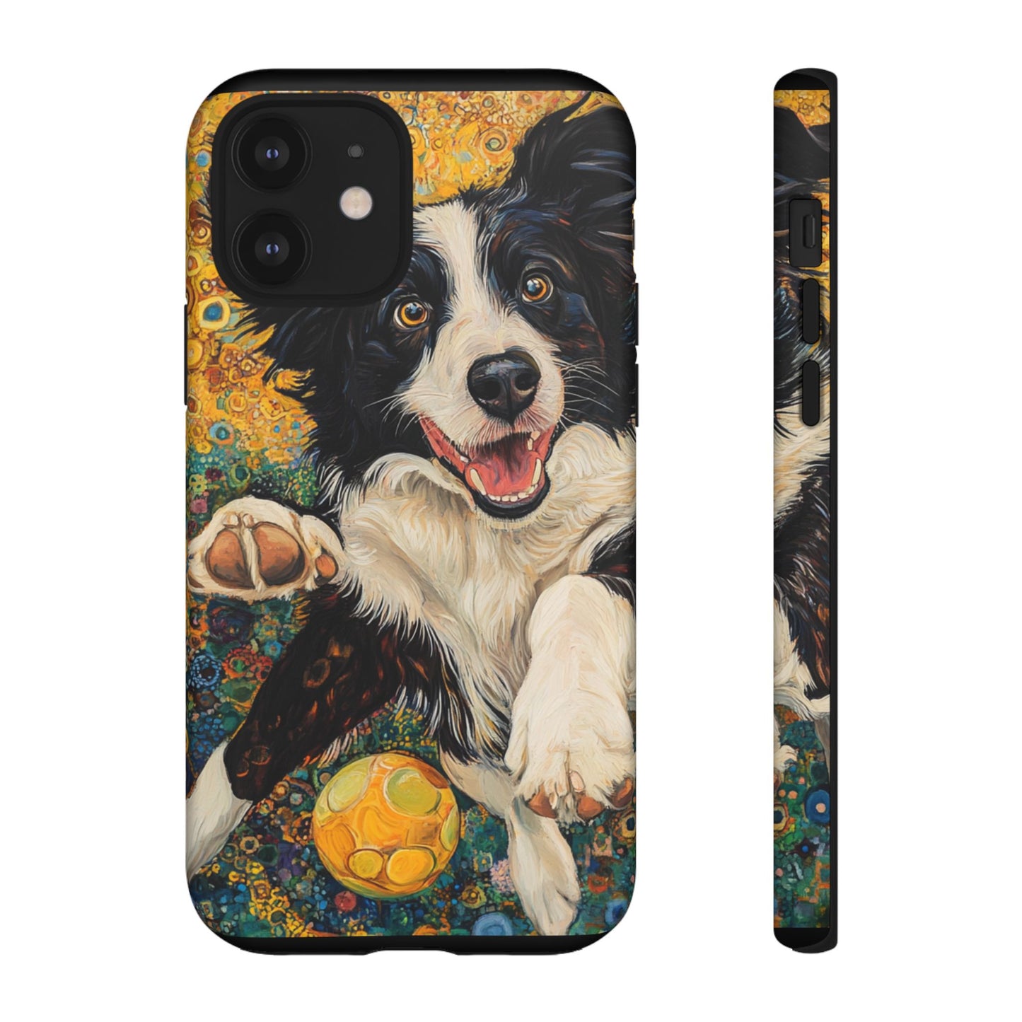Border Collie Phone Case, Tough Cases, Pet Gifts, Customized Dog Accessories, Dog Mom Gift, Colorful Animal Artwork