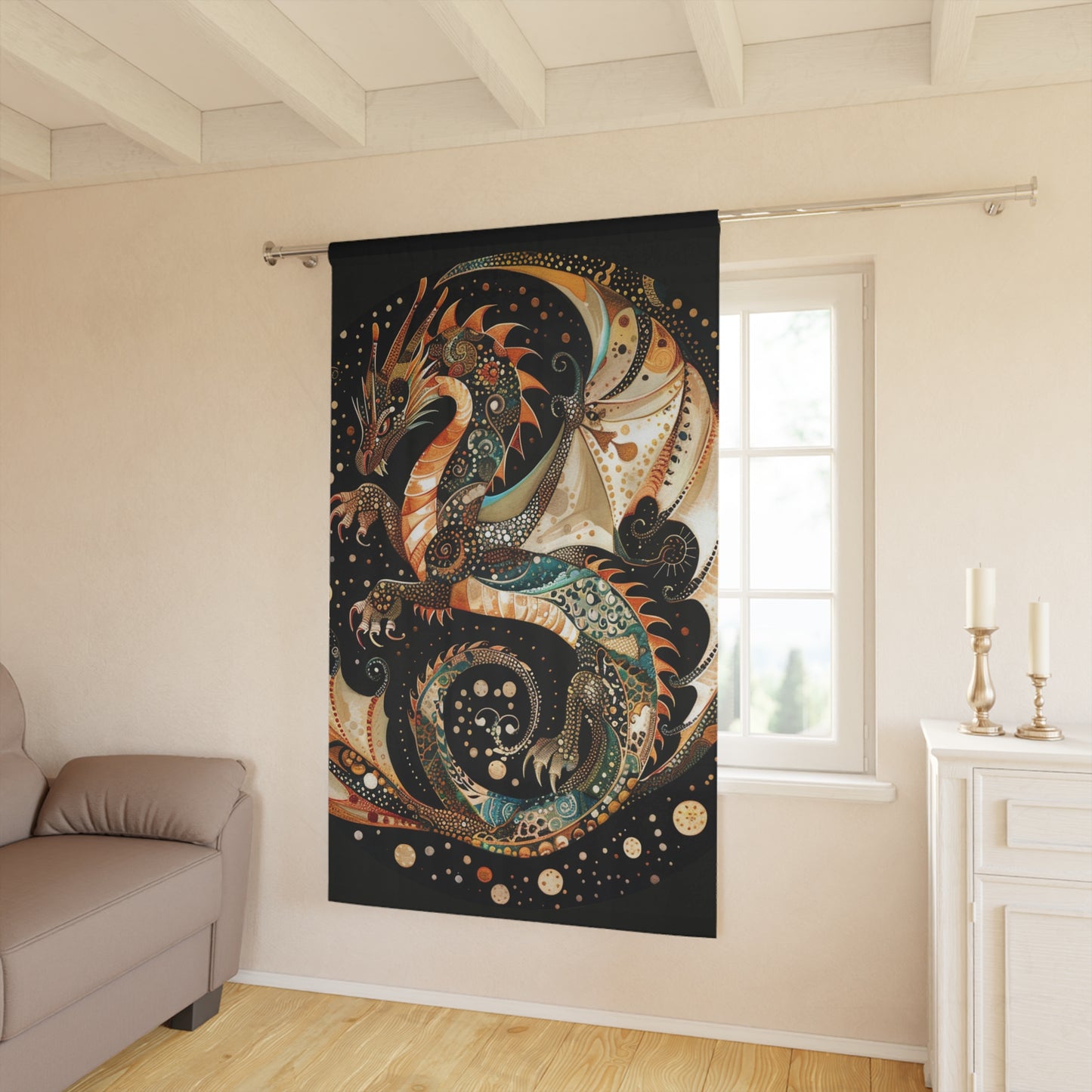 Enchanting Dragon Window Curtain