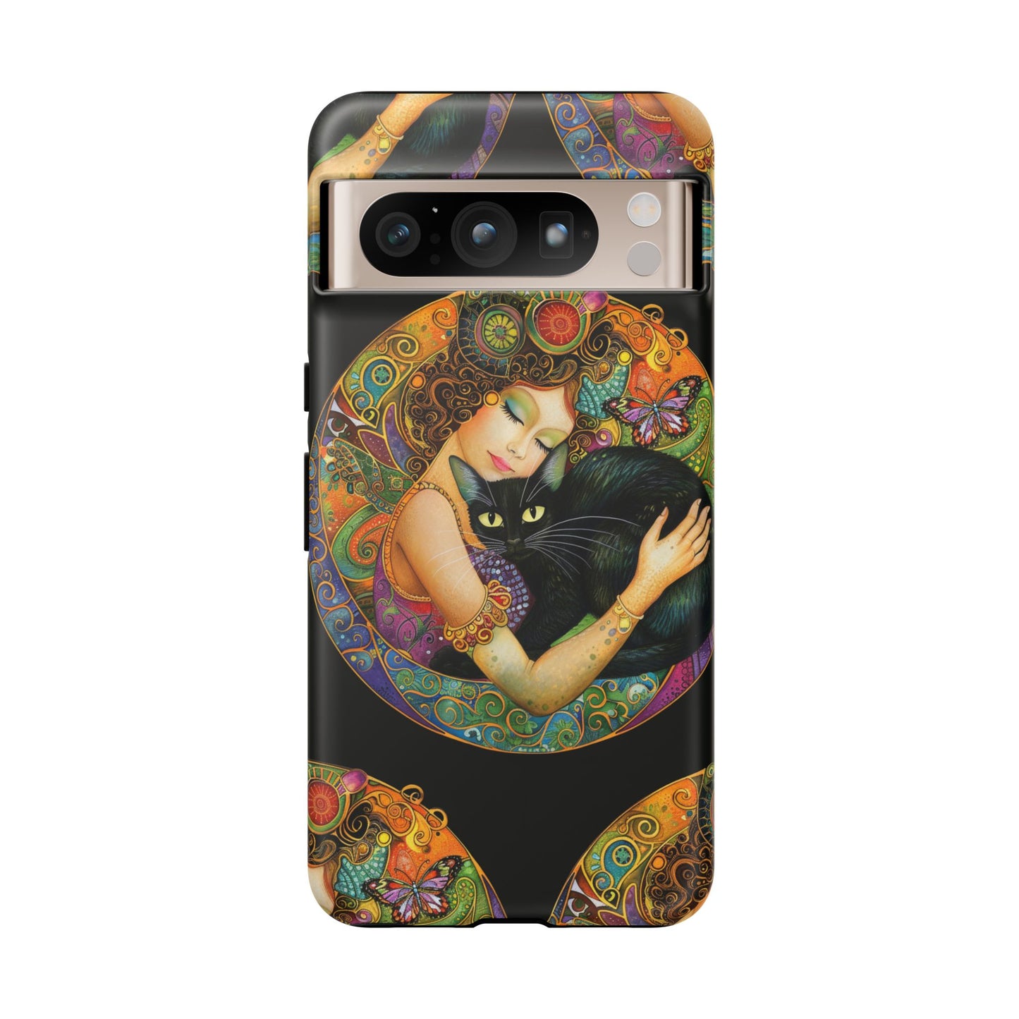 Tough Cases Phone Case, Colorful Protective Cover for Cat Lovers, Trendy Gift for Birthdays, Unique Art Phone Accessories