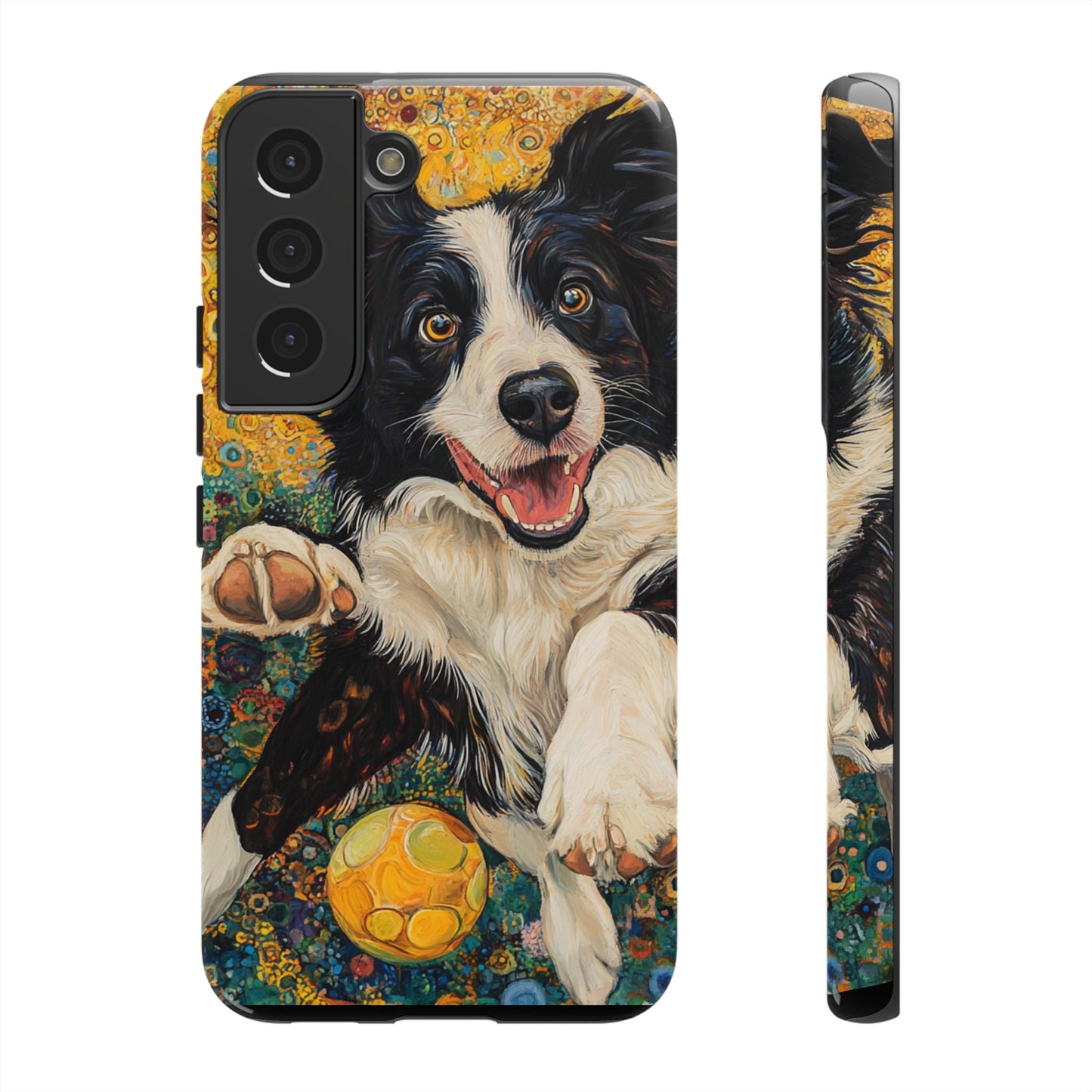 Border Collie Phone Case, Tough Cases, Pet Gifts, Customized Dog Accessories, Dog Mom Gift, Colorful Animal Artwork
