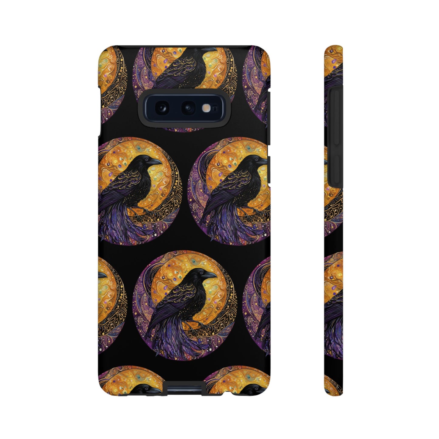 Raven Celestial Phone Case, Astrological Gift, Bird Lover Accessory, Tough Phone Cover, Gothic Aesthetic, Halloween Tech Decor