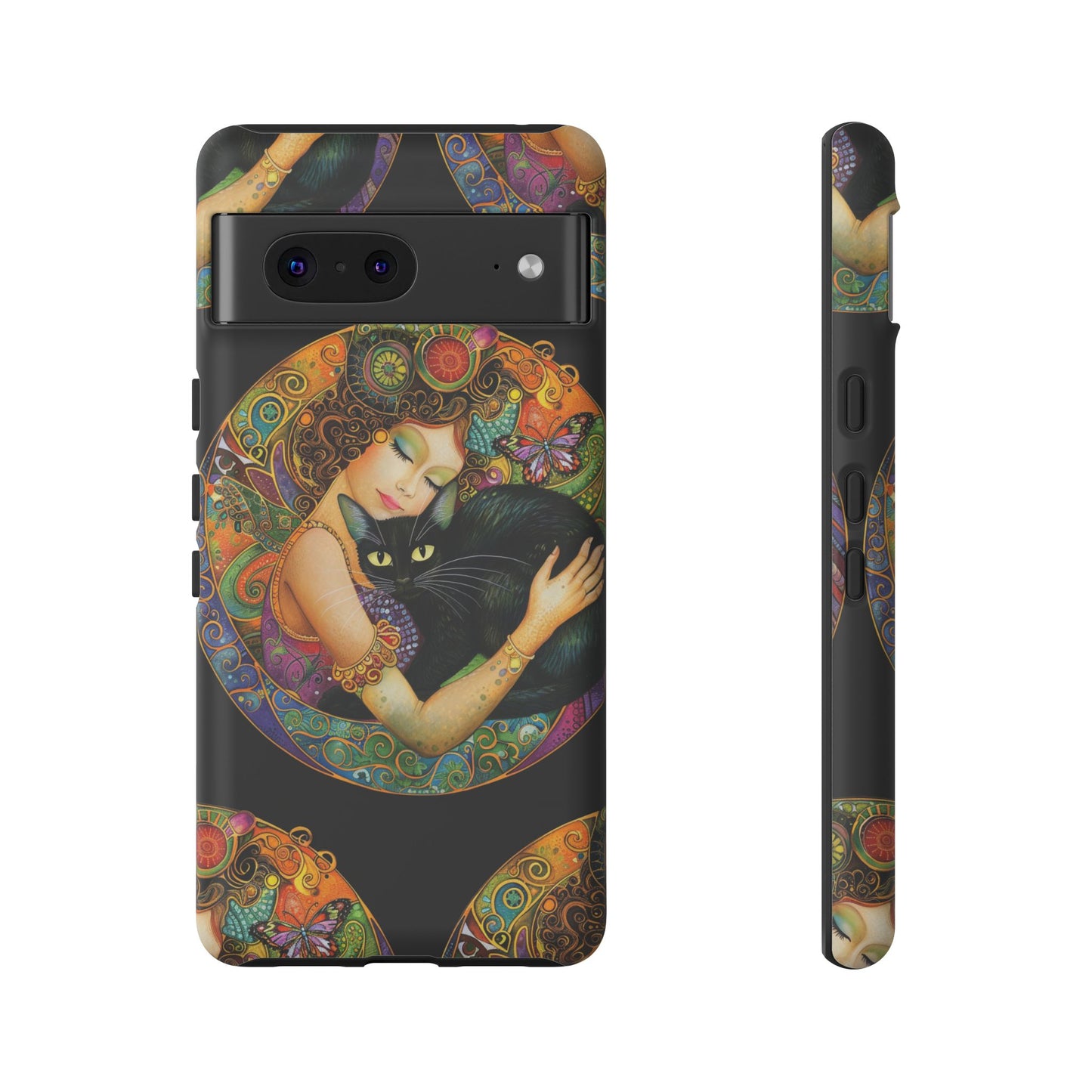 Tough Cases Phone Case, Colorful Protective Cover for Cat Lovers, Trendy Gift for Birthdays, Unique Art Phone Accessories
