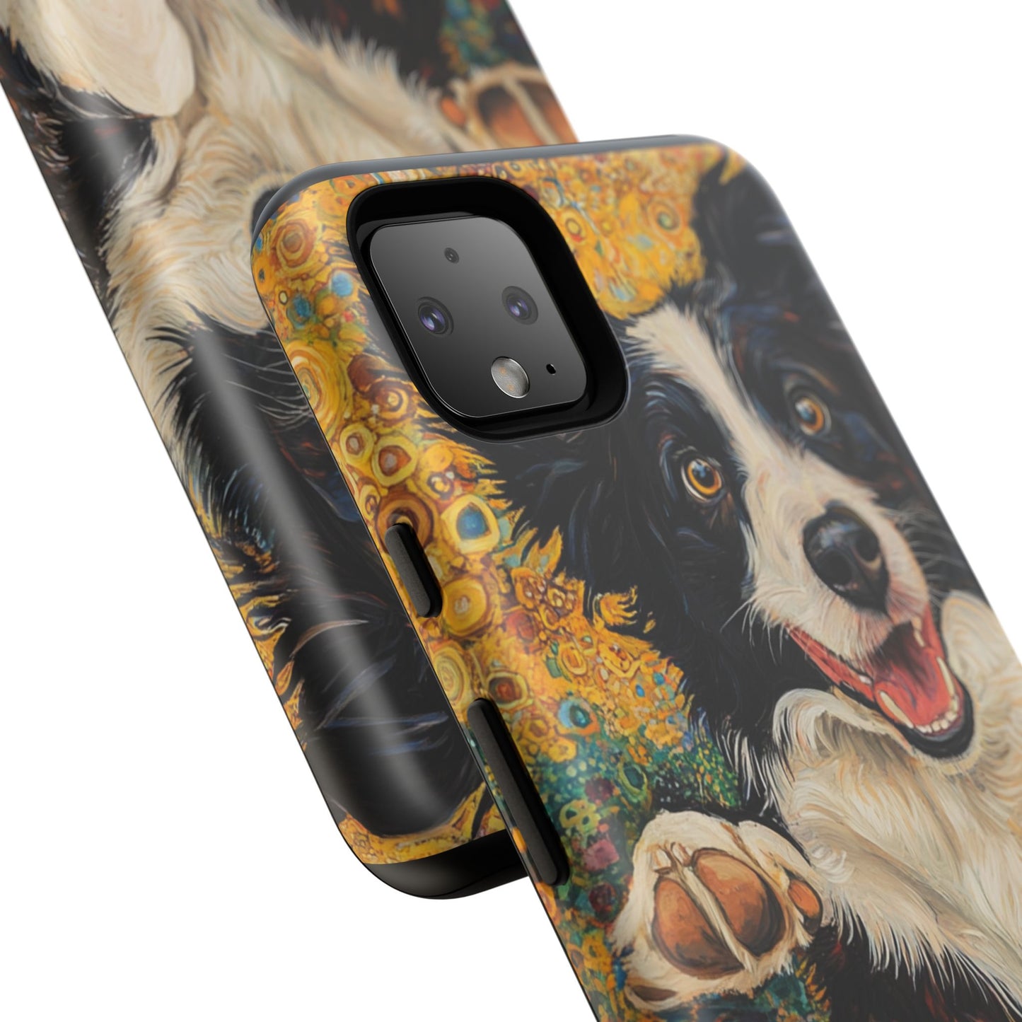 Border Collie Phone Case, Tough Cases, Pet Gifts, Customized Dog Accessories, Dog Mom Gift, Colorful Animal Artwork