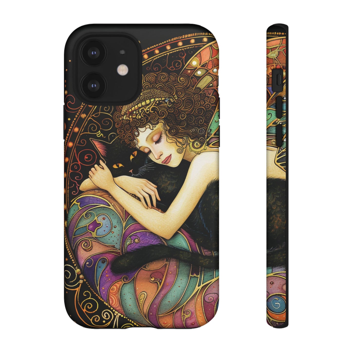 Artistic Phone Case for Cat Lovers, Tough Cases with Enchanting Design, Unique Gift for Birthdays, Holidays, and Celebrations