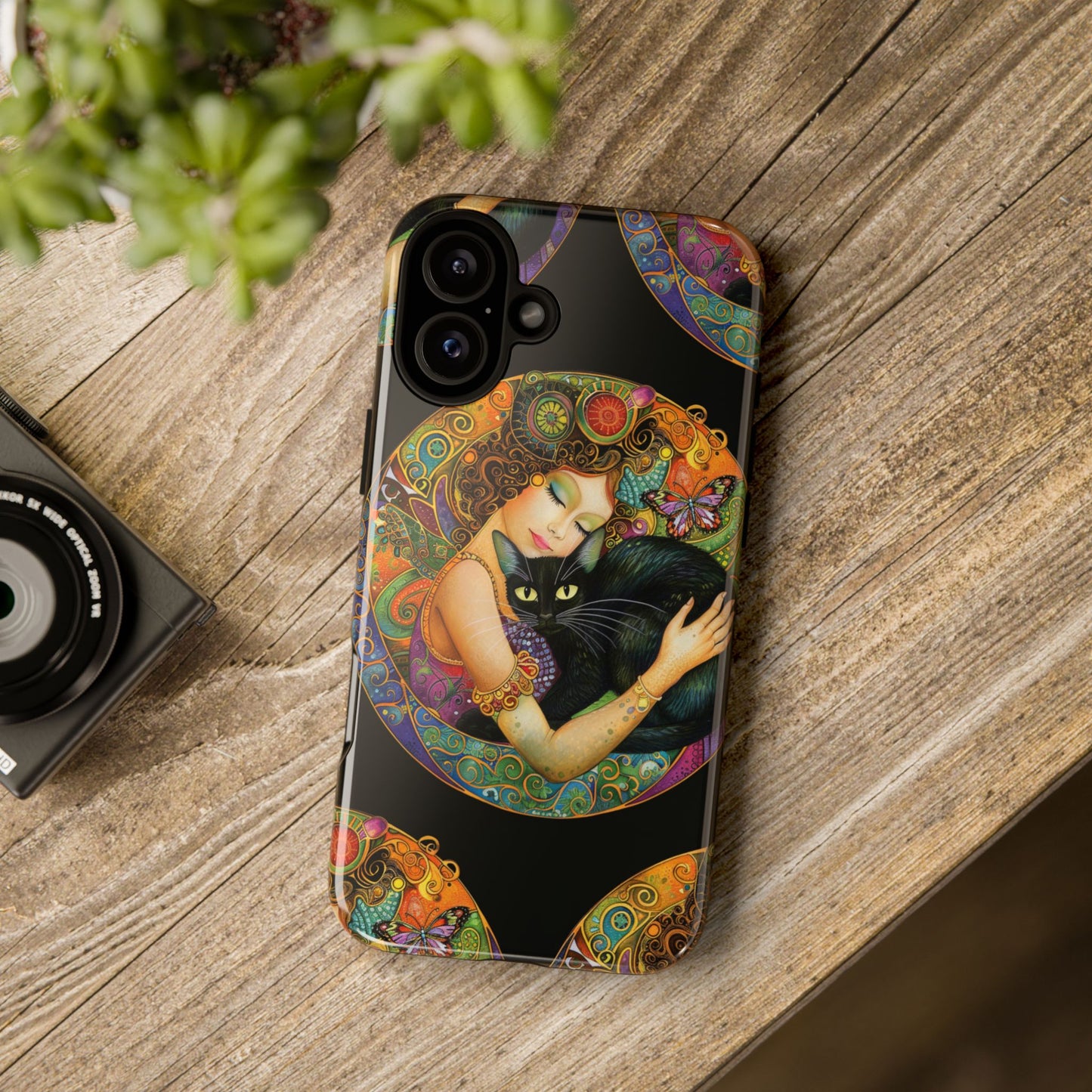 Tough Cases Phone Case, Colorful Protective Cover for Cat Lovers, Trendy Gift for Birthdays, Unique Art Phone Accessories