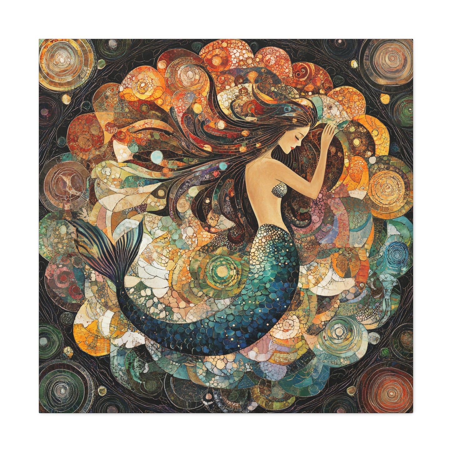Mermaid Art Print, Canvas Wall Decor, Ocean-Themed Home Decor, Unique Gift for Mermaid Lovers, Nautical Wall Art, Coastal Decor