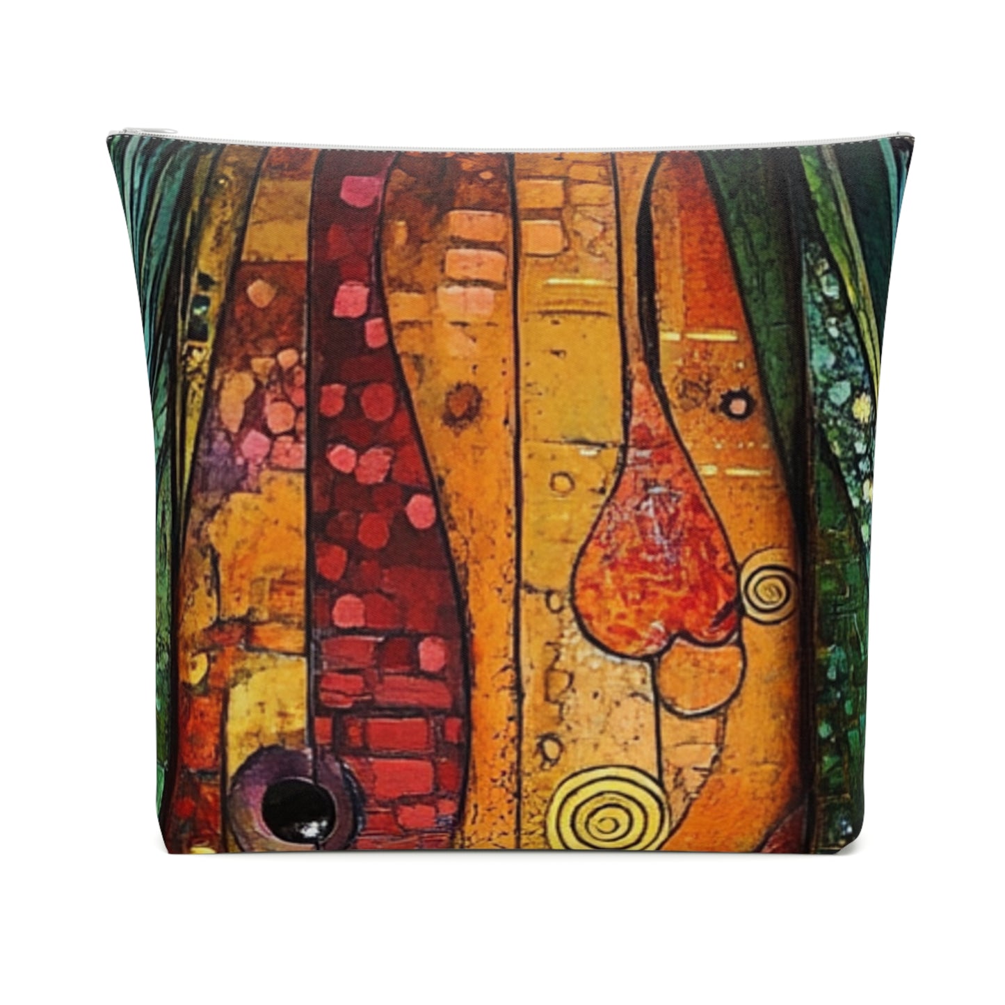 Fairy Door Artistic Cotton Cosmetic Bag - Unique Makeup Pouch, Gift for Her, Travel Organizer, Bohemian Style, Everyday Essentials