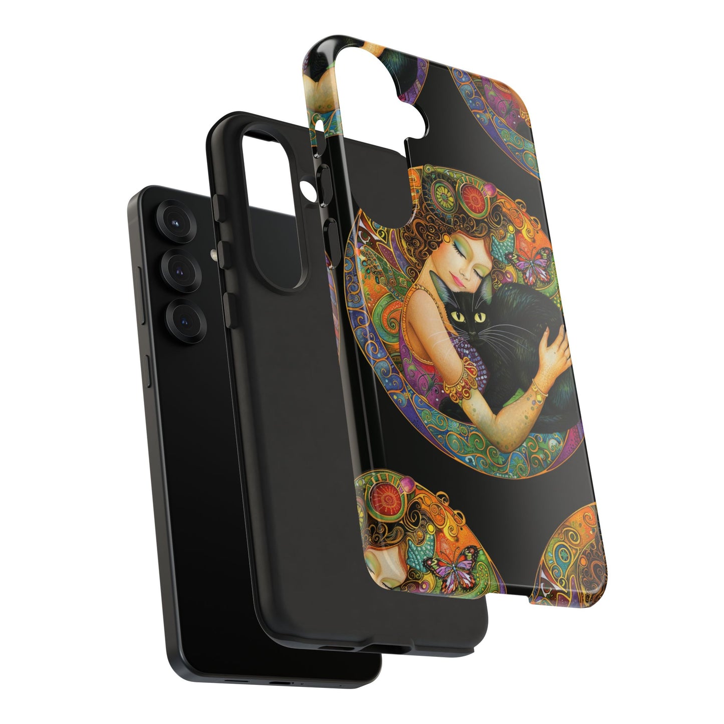 Tough Cases Phone Case, Colorful Protective Cover for Cat Lovers, Trendy Gift for Birthdays, Unique Art Phone Accessories