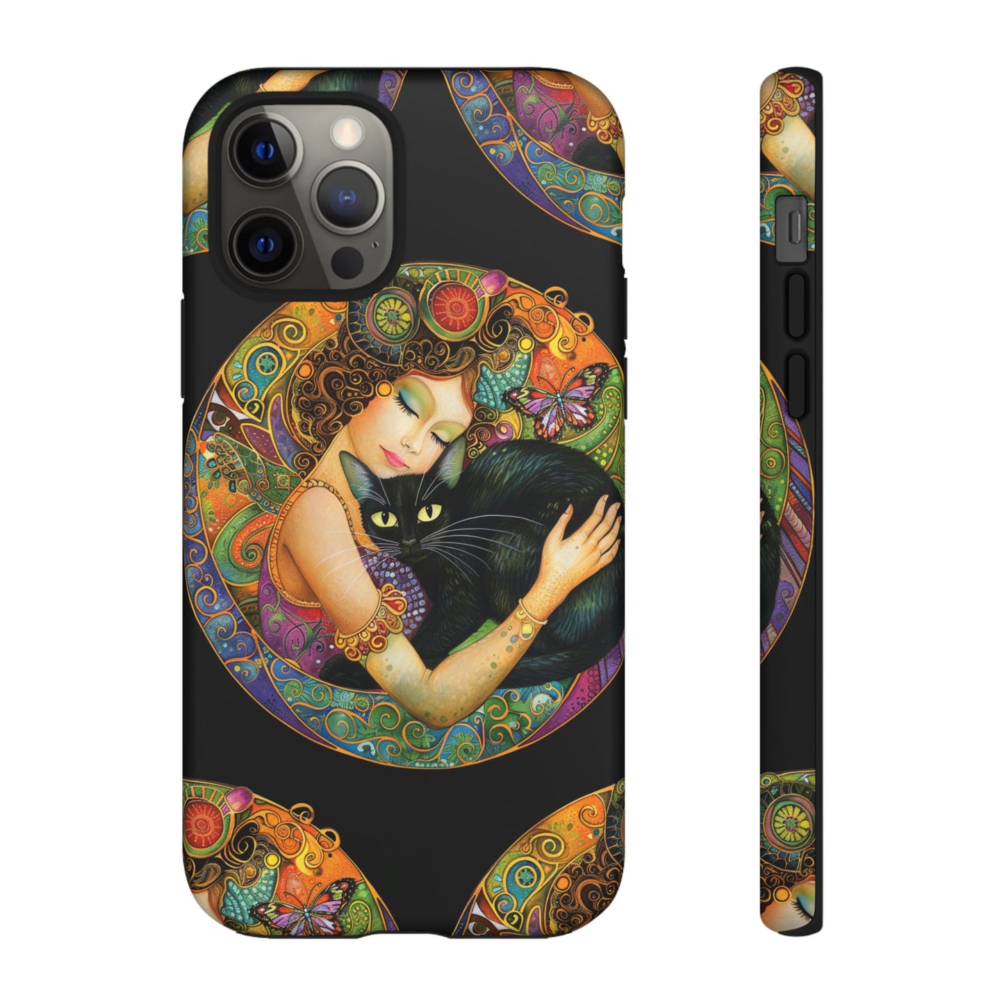 Tough Cases Phone Case, Colorful Protective Cover for Cat Lovers, Trendy Gift for Birthdays, Unique Art Phone Accessories
