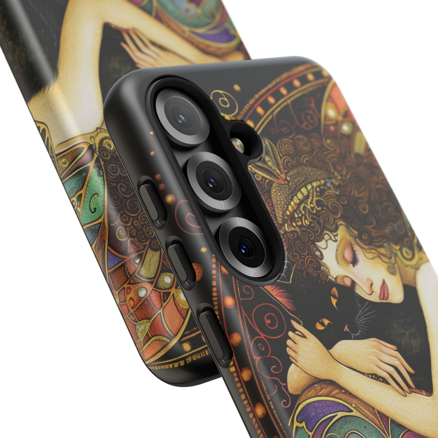 Artistic Phone Case for Cat Lovers, Tough Cases with Enchanting Design, Unique Gift for Birthdays, Holidays, and Celebrations
