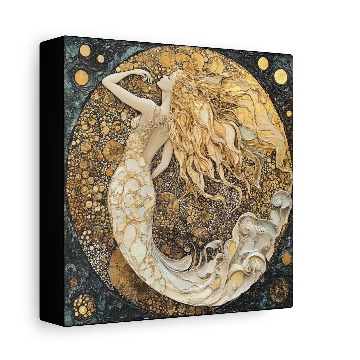 Elegant Mermaid Canvas Art, Home Decor, Wall Art, Gift for Her, Coastal Vibes, Housewarming Gift