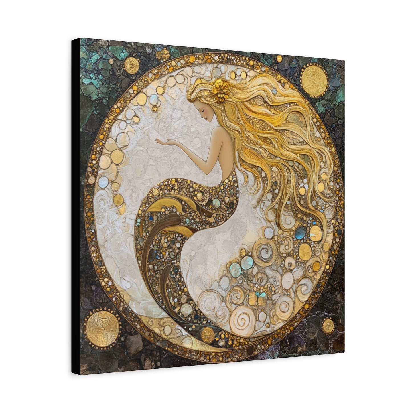 Artistic Mermaid Canvas Wall Art, Coastal Decor, Beach House Wall Art, Home Decoration, Unique Gift for Sea Lovers