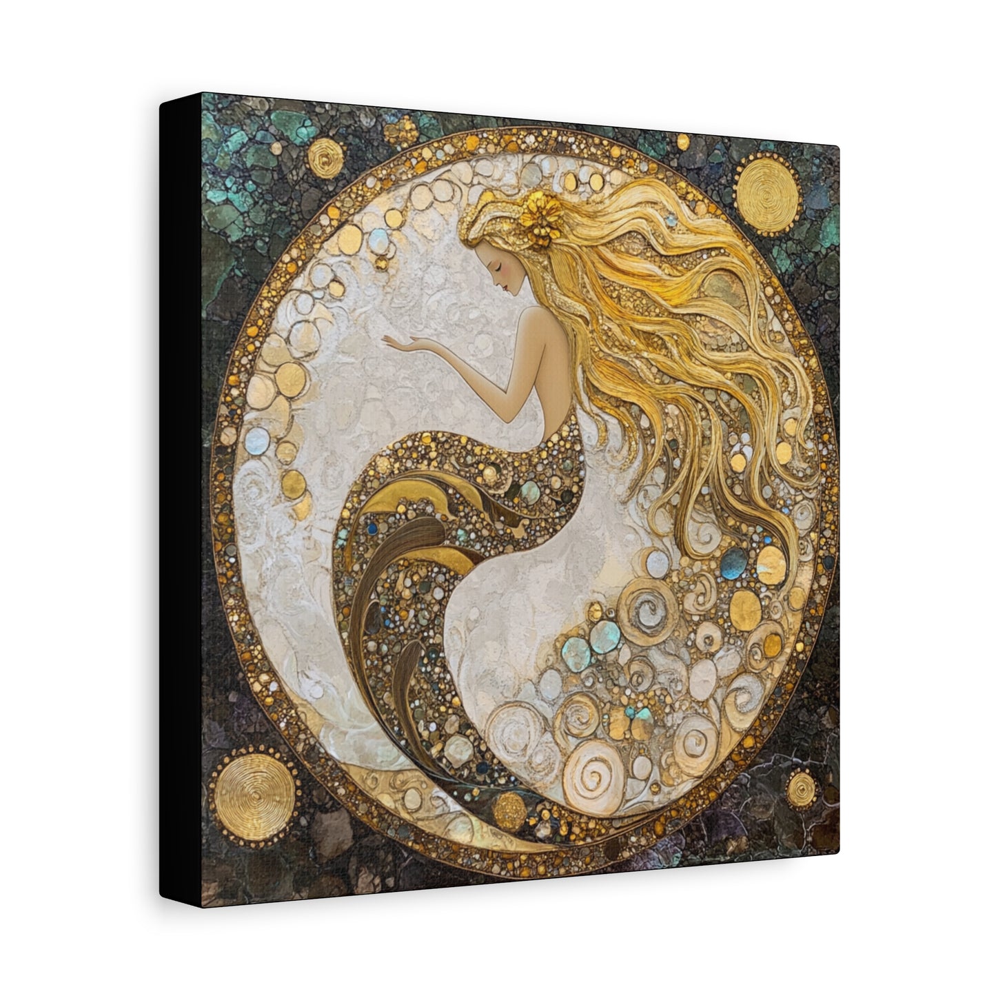 Artistic Mermaid Canvas Wall Art, Coastal Decor, Beach House Wall Art, Home Decoration, Unique Gift for Sea Lovers