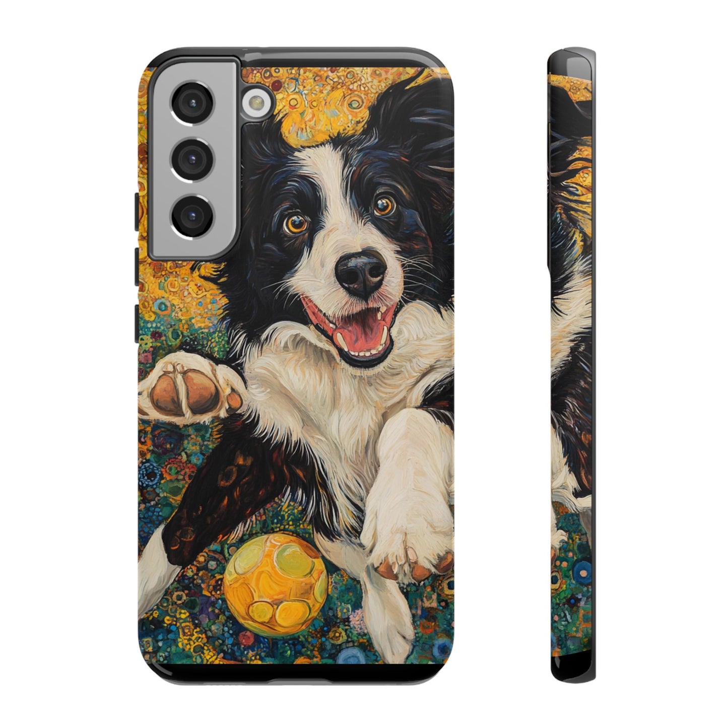 Border Collie Phone Case, Tough Cases, Pet Gifts, Customized Dog Accessories, Dog Mom Gift, Colorful Animal Artwork
