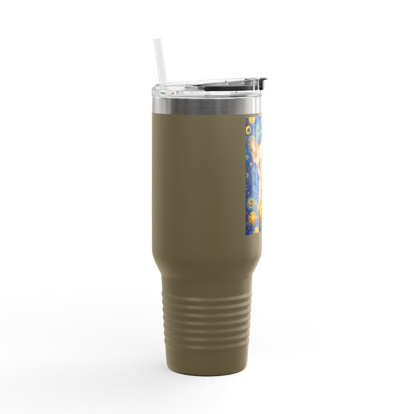 Cute French Bulldog Insulated Travel Mug, 40oz - Perfect for Pet Lovers, Gift for Dog Owners, Travel Companion, Coffee Mug, Birthday Present