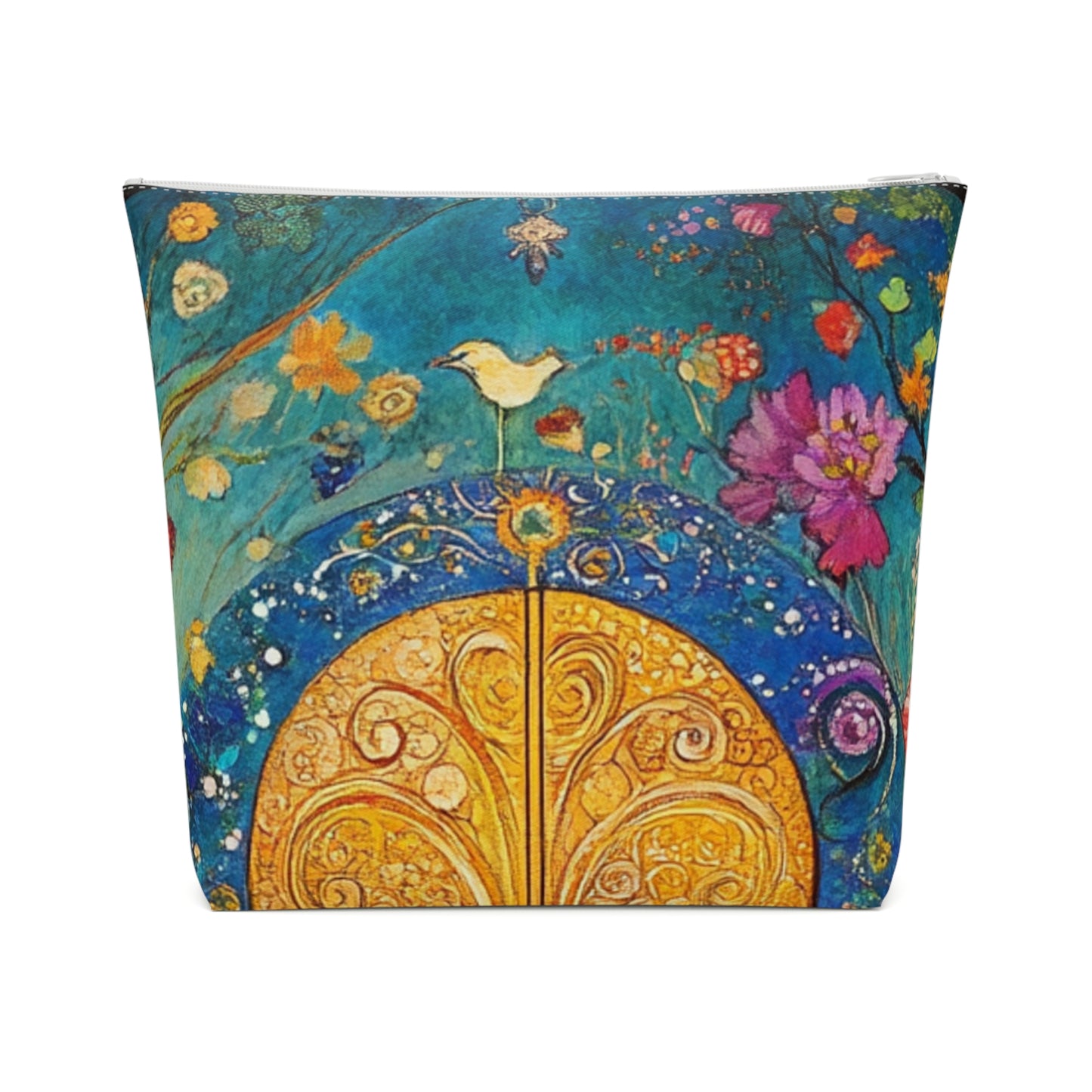 Colorful Floral Cosmetic Bag, Makeup Pouch, Travel Organizer, Gift for Her, Boho Style