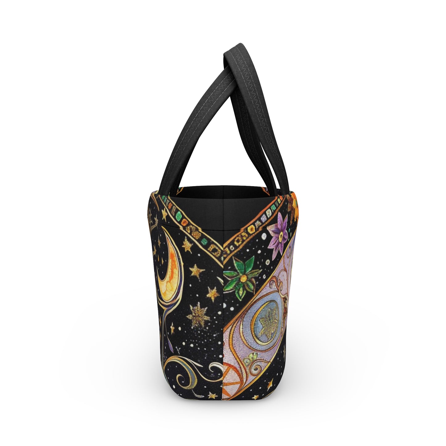 Cosmic Celestial Lunch Bag - Stylish Tote for Work, School, or Picnic, Astrology Gift, Starry Design, Reusable Lunch Tote