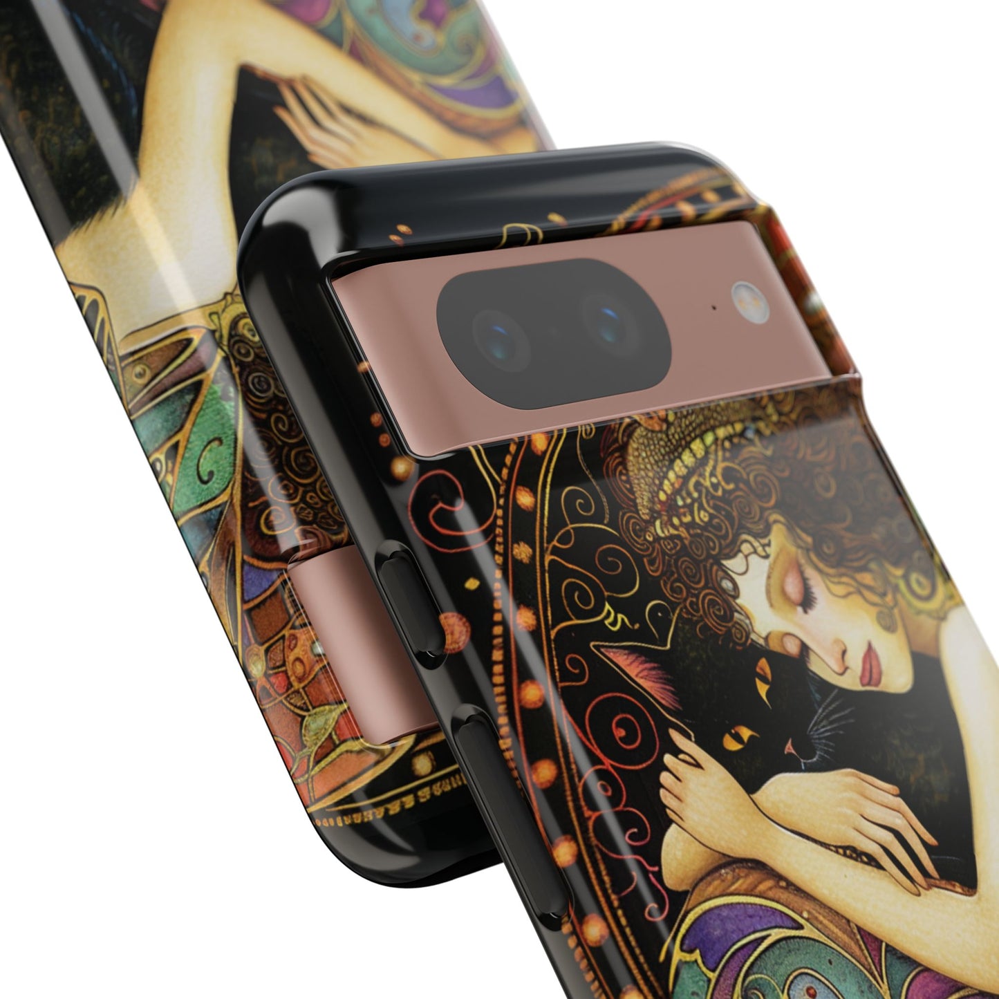 Artistic Phone Case for Cat Lovers, Tough Cases with Enchanting Design, Unique Gift for Birthdays, Holidays, and Celebrations