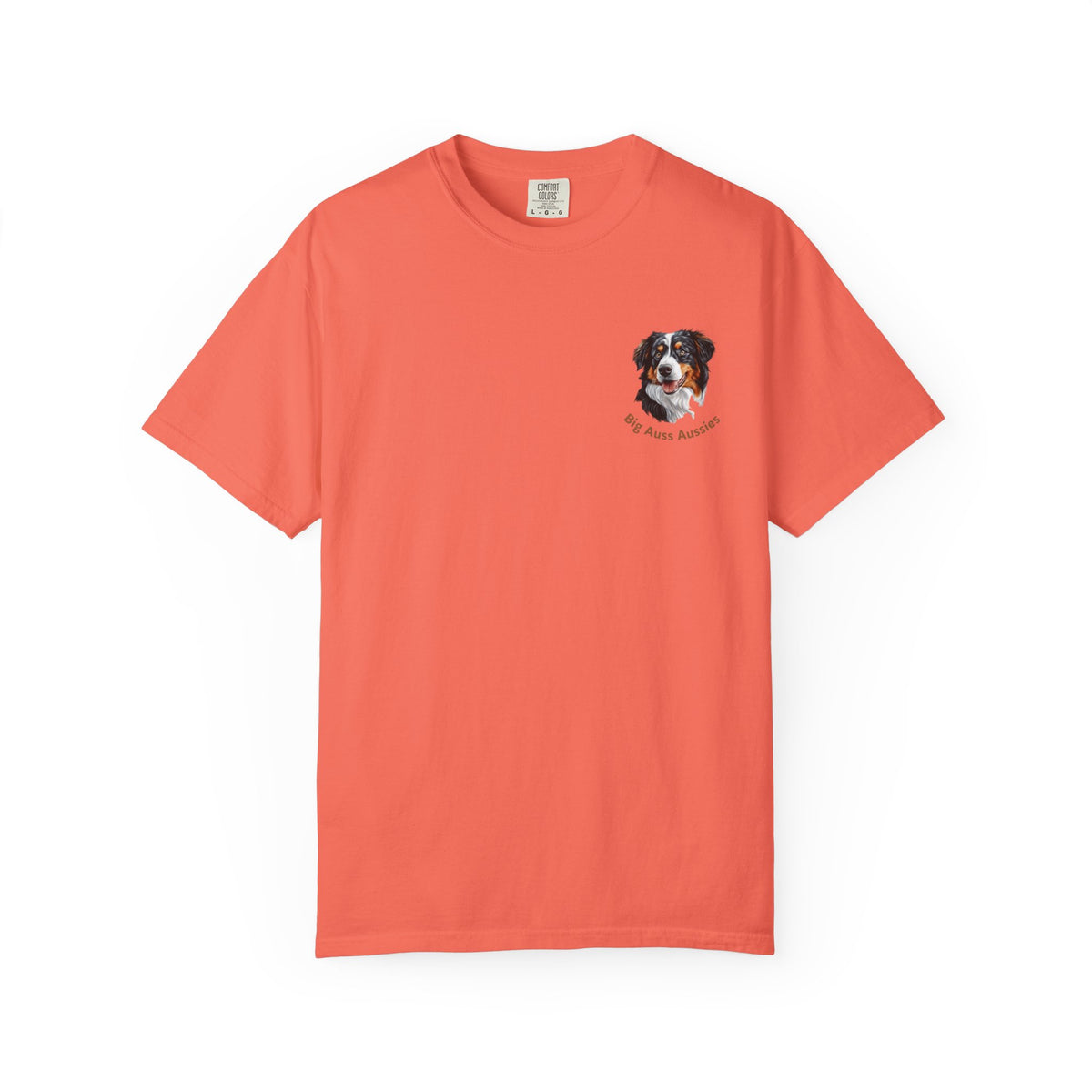 Big Auss Aussies T-shirt, Unisex Garment-Dyed Tee, Tri Color Australian Shepherd