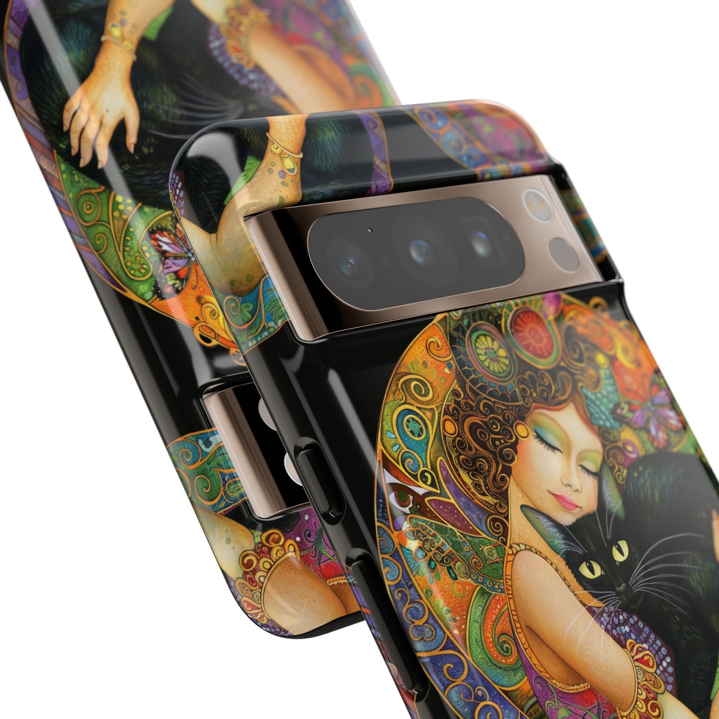 Tough Cases Phone Case, Colorful Protective Cover for Cat Lovers, Trendy Gift for Birthdays, Unique Art Phone Accessories