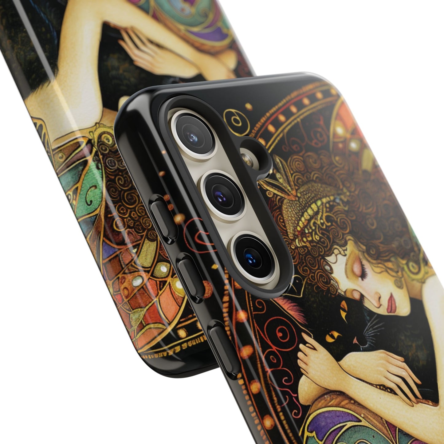 Artistic Phone Case for Cat Lovers, Tough Cases with Enchanting Design, Unique Gift for Birthdays, Holidays, and Celebrations