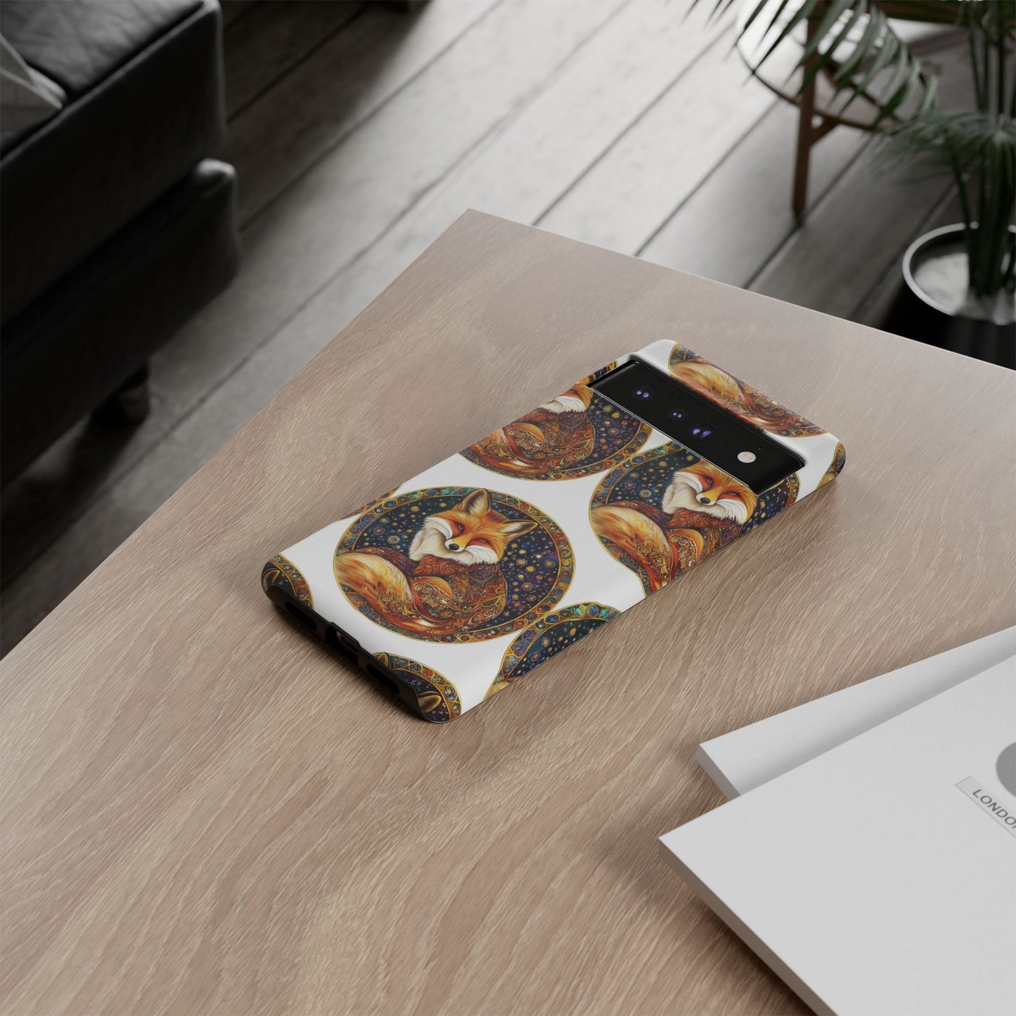 Artistic Fox Phone Case, Tough Phone Cover, Unique Gift for Animal Lovers, Stylish Tech Accessory, Nature-Inspired Decor
