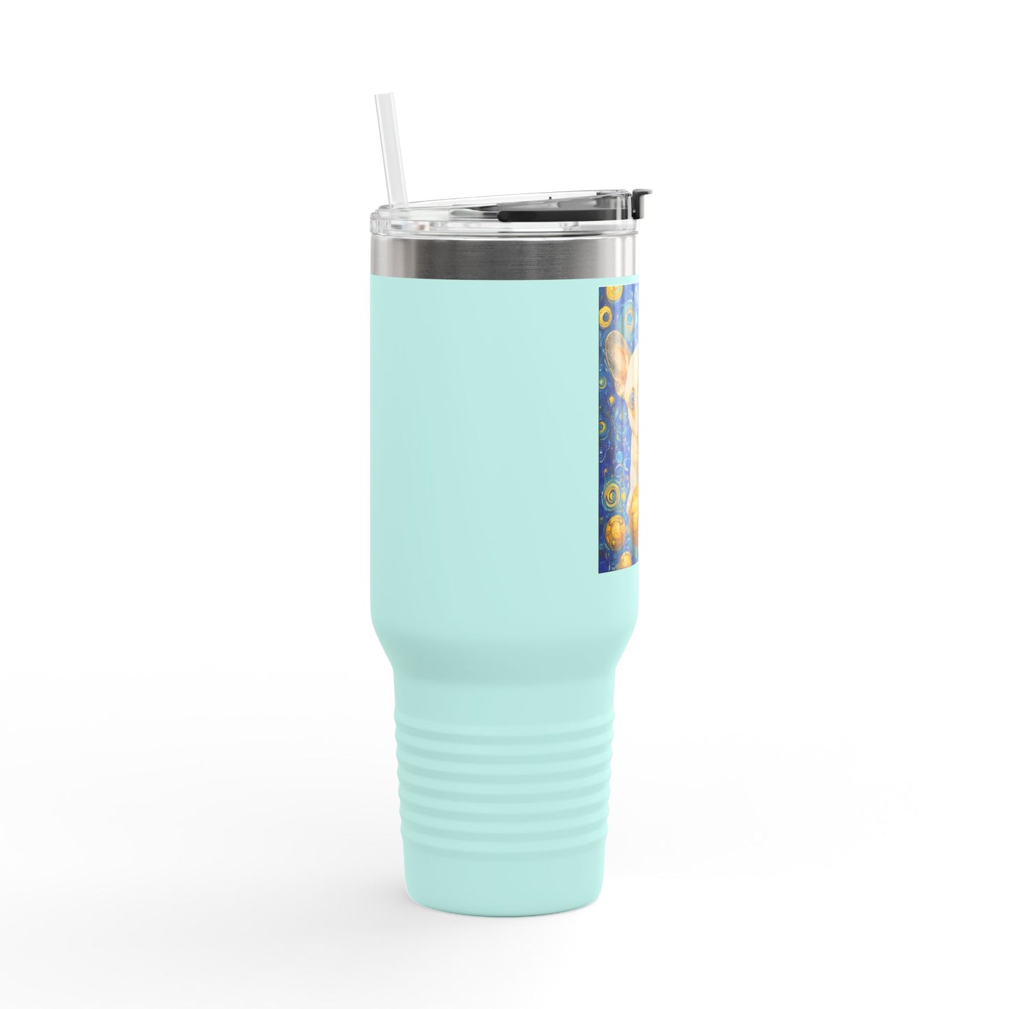 Cute French Bulldog Insulated Travel Mug, 40oz - Perfect for Pet Lovers, Gift for Dog Owners, Travel Companion, Coffee Mug, Birthday Present