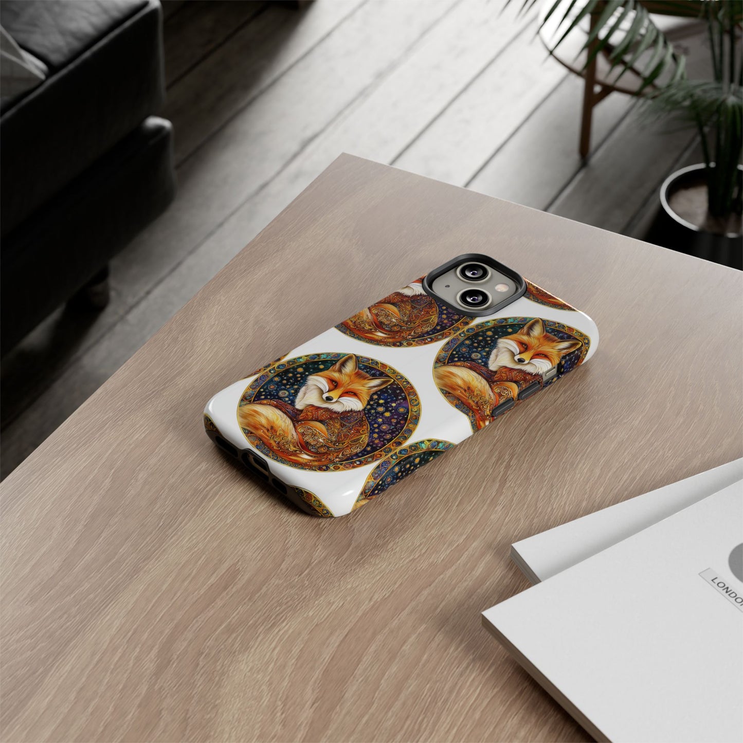 Artistic Fox Phone Case, Tough Phone Cover, Unique Gift for Animal Lovers, Stylish Tech Accessory, Nature-Inspired Decor