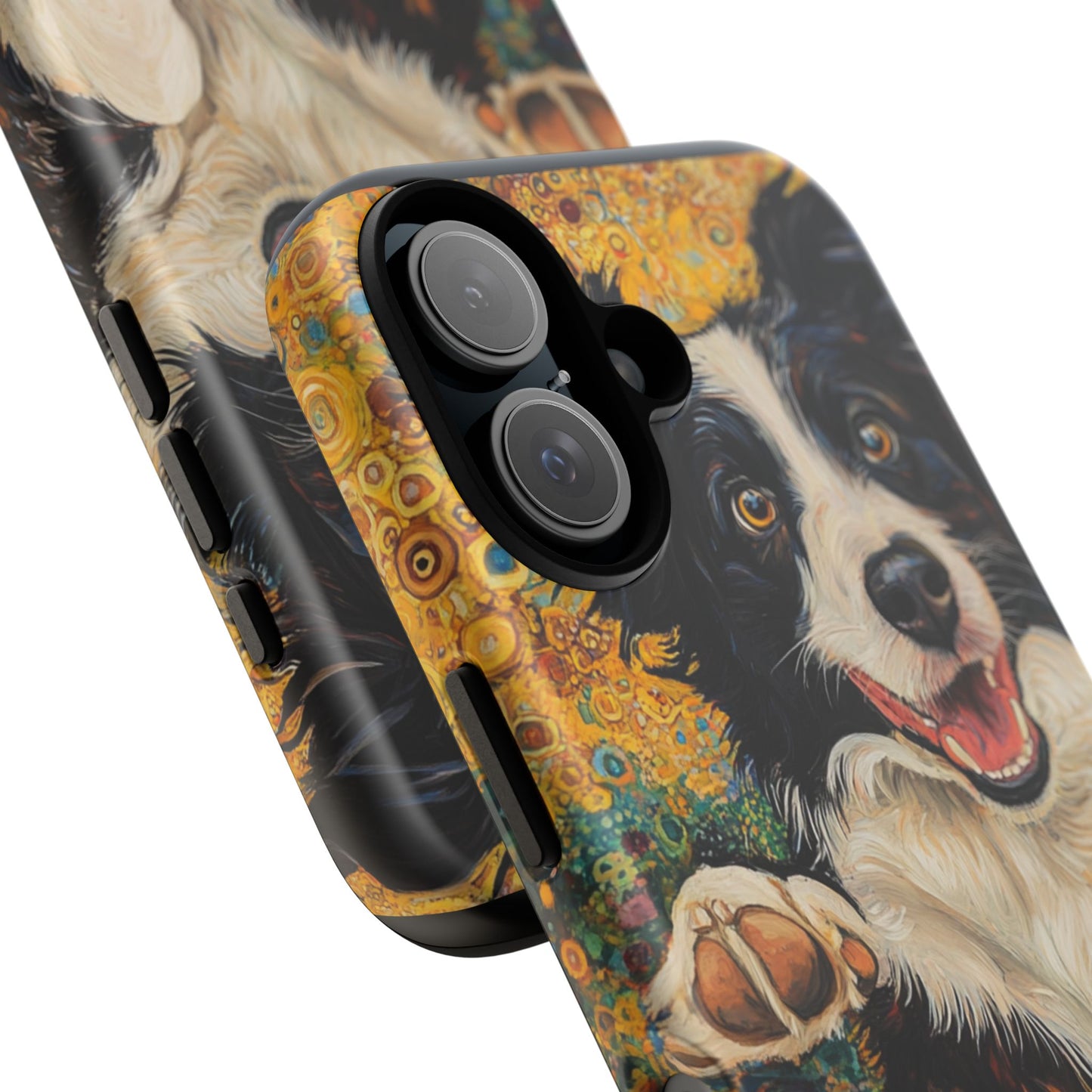 Border Collie Phone Case, Tough Cases, Pet Gifts, Customized Dog Accessories, Dog Mom Gift, Colorful Animal Artwork