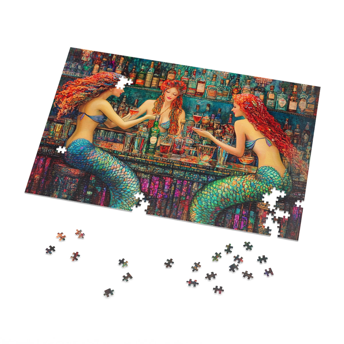 Mermaid Bar Gift Store Jigsaw Puzzle | 500-Piece Puzzle with Tin