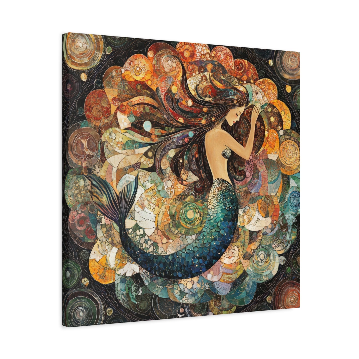 Mermaid Art Print, Canvas Wall Decor, Ocean-Themed Home Decor, Unique Gift for Mermaid Lovers, Nautical Wall Art, Coastal Decor