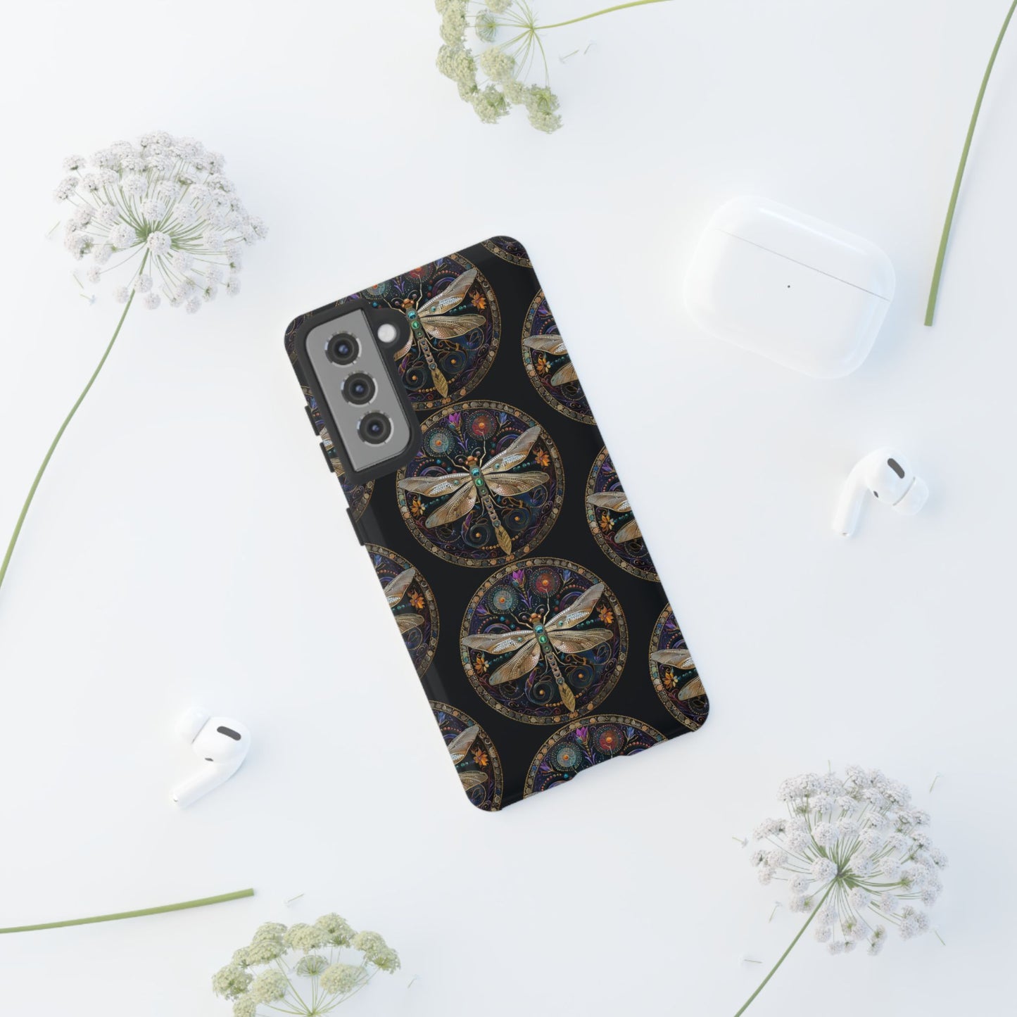 Dragonfly Phone Case, Tough Phone Cover, Artistic Cell Phone Accessory, Gift for Nature Lovers, Unique Phone Protector