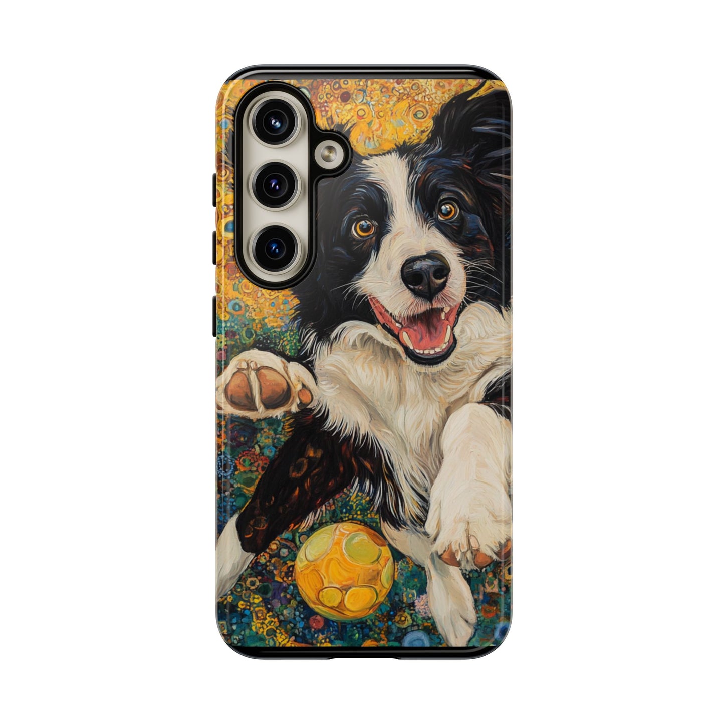 Border Collie Phone Case, Tough Cases, Pet Gifts, Customized Dog Accessories, Dog Mom Gift, Colorful Animal Artwork