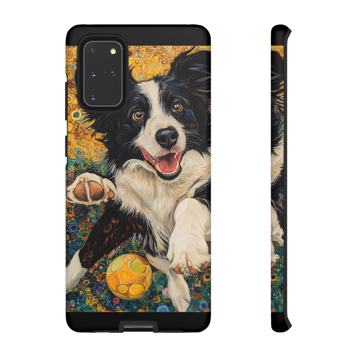 Border Collie Phone Case, Tough Cases, Pet Gifts, Customized Dog Accessories, Dog Mom Gift, Colorful Animal Artwork