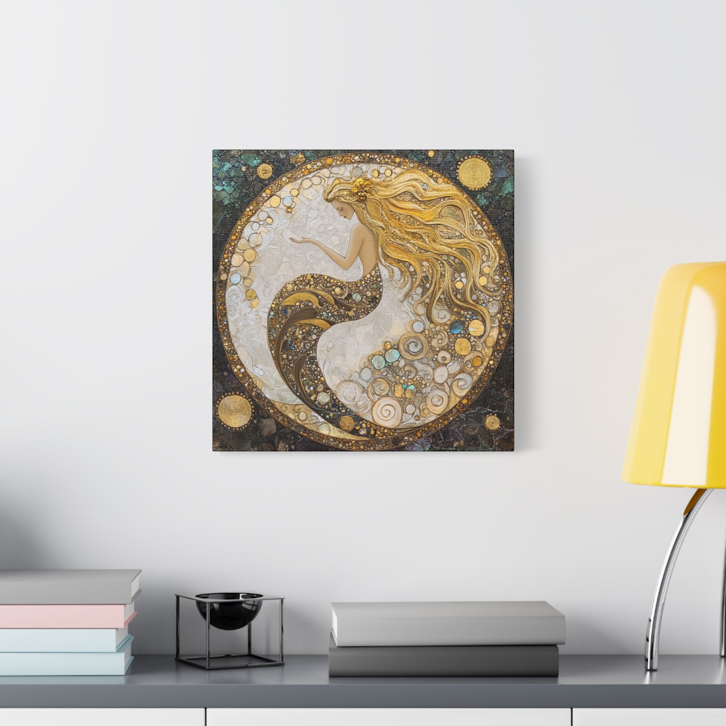 Artistic Mermaid Canvas Wall Art, Coastal Decor, Beach House Wall Art, Home Decoration, Unique Gift for Sea Lovers